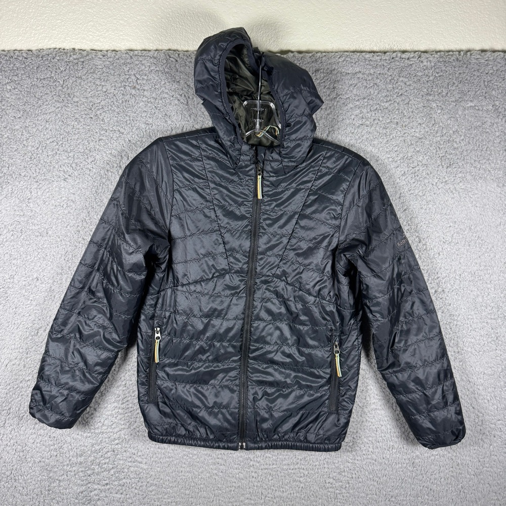 Kathmandu Kids Black Insulated Hooded Puffer Jacket Size 10 Years Ripstop Zip